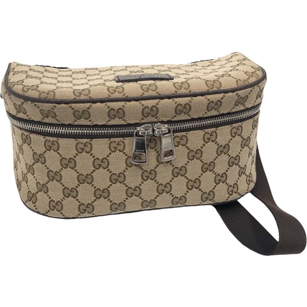 Gucci Body Bum Crossbody Belt Bag Waist Clutch GG Canvas Logo Pattern